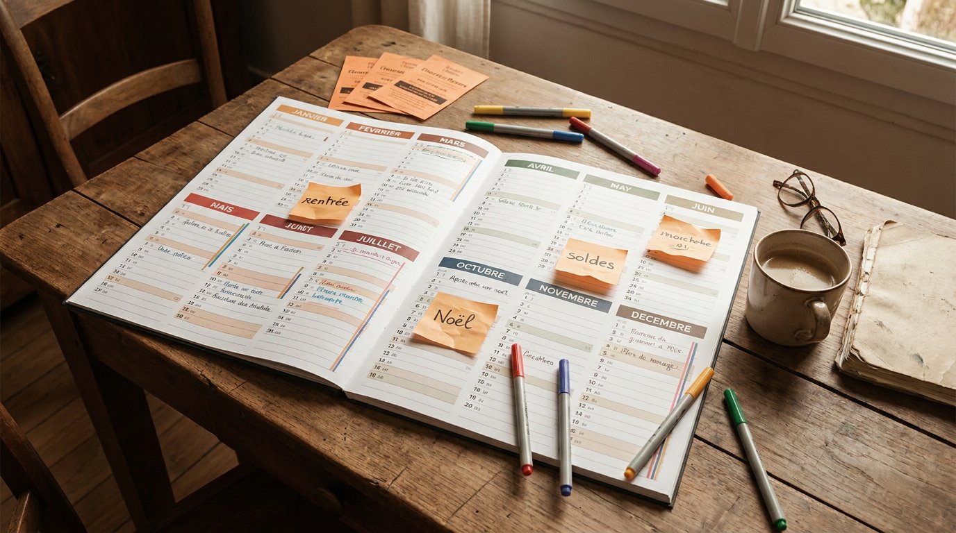 Calendrier saisonnier de distribution de flyers : le planning optimal 12 mois