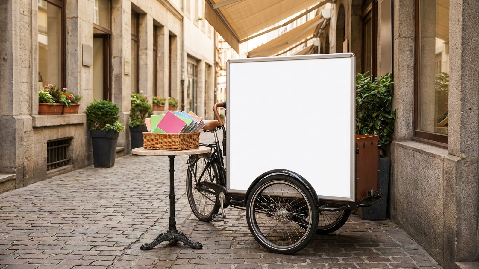 Vélo publicitaire et distribution de flyers : pourquoi le combo fonctionne en zone piétonne ?