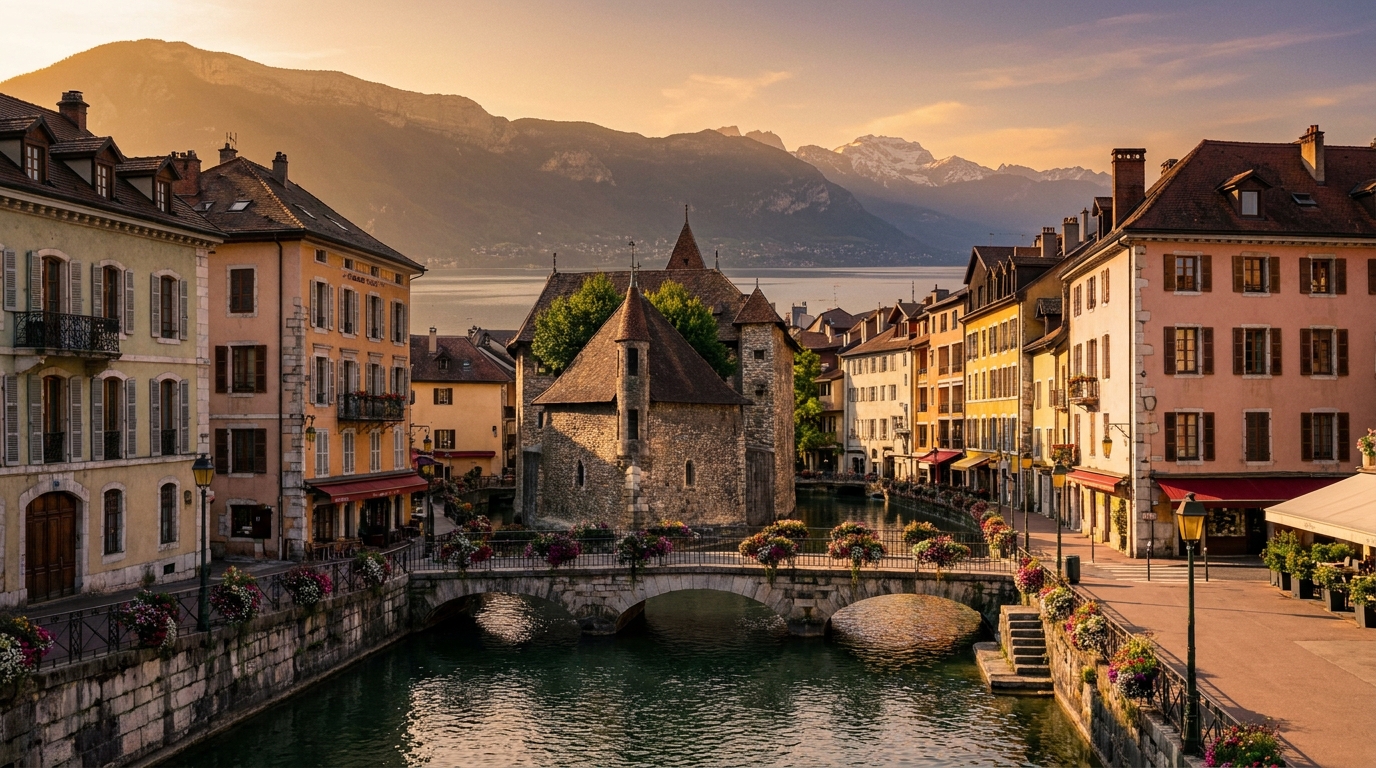 Vue du centre-ville de Annecy