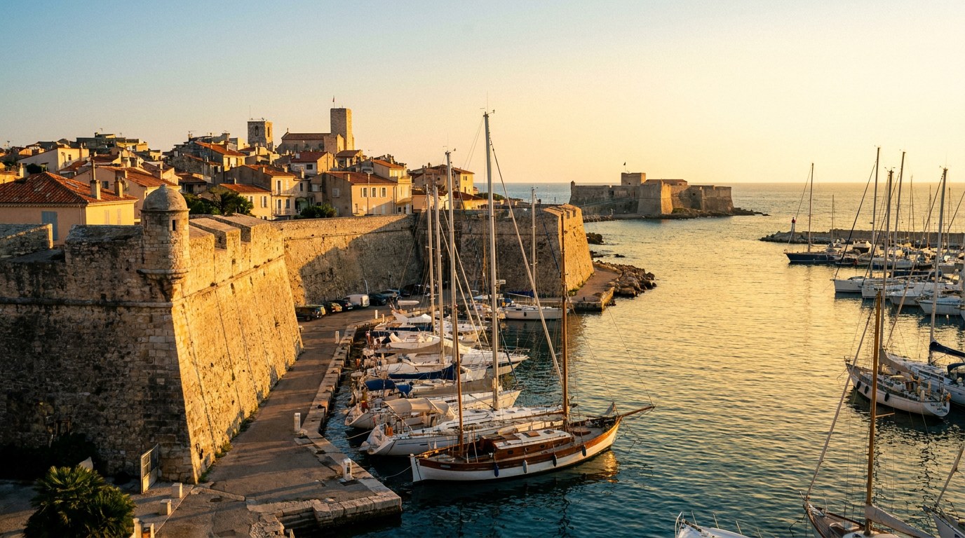 Vue du centre-ville de Antibes
