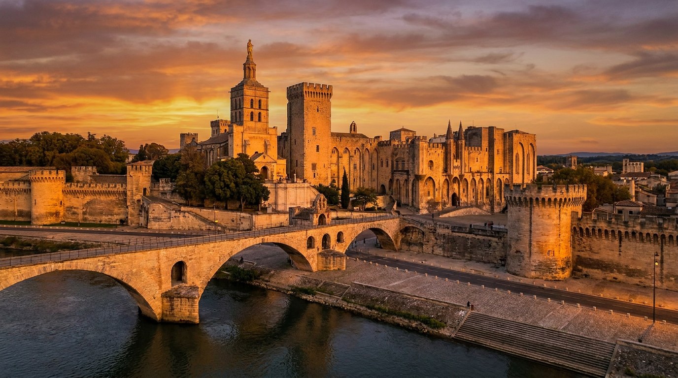 Vue du centre-ville de Avignon