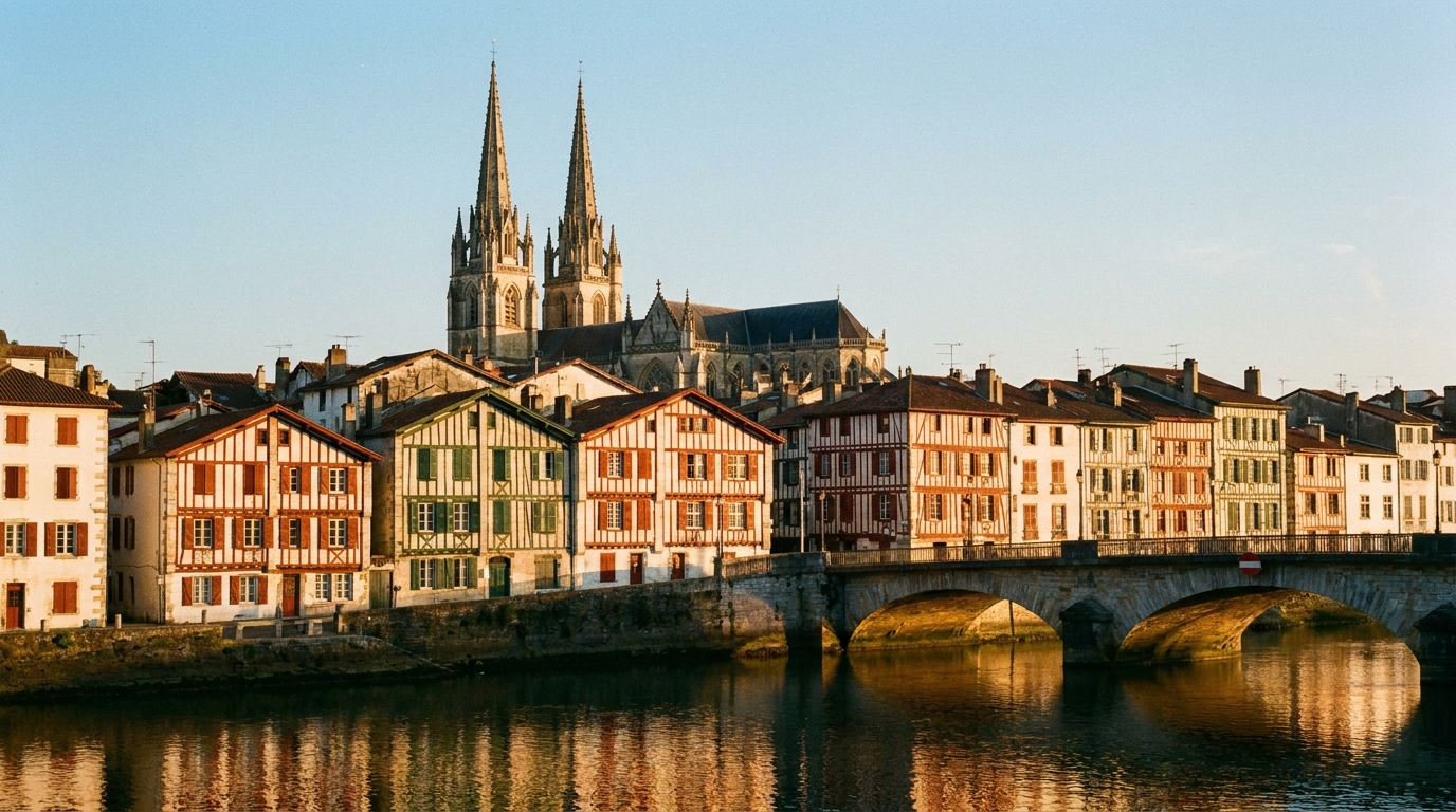 Vue du centre-ville de Bayonne