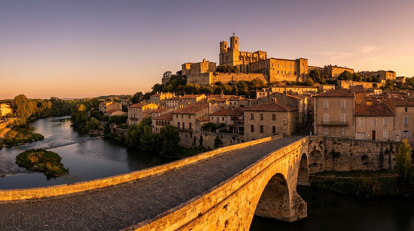 Vue du centre-ville de Béziers