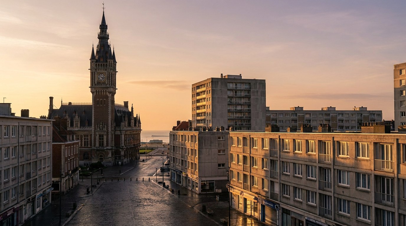 Vue du centre-ville de Calais