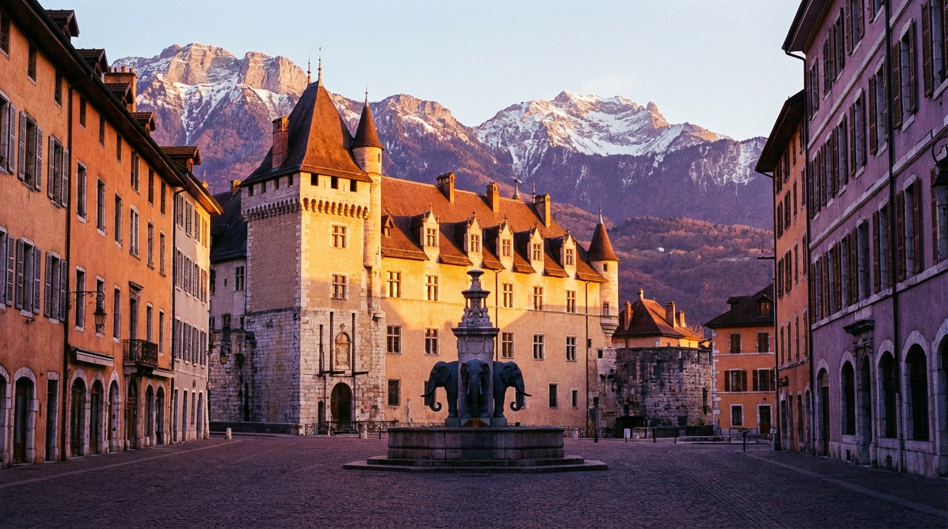 Vue du centre-ville de Chambéry