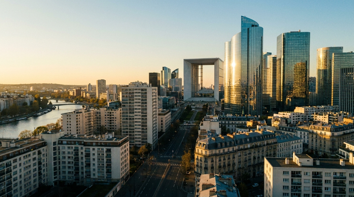 Vue du centre-ville de Courbevoie
