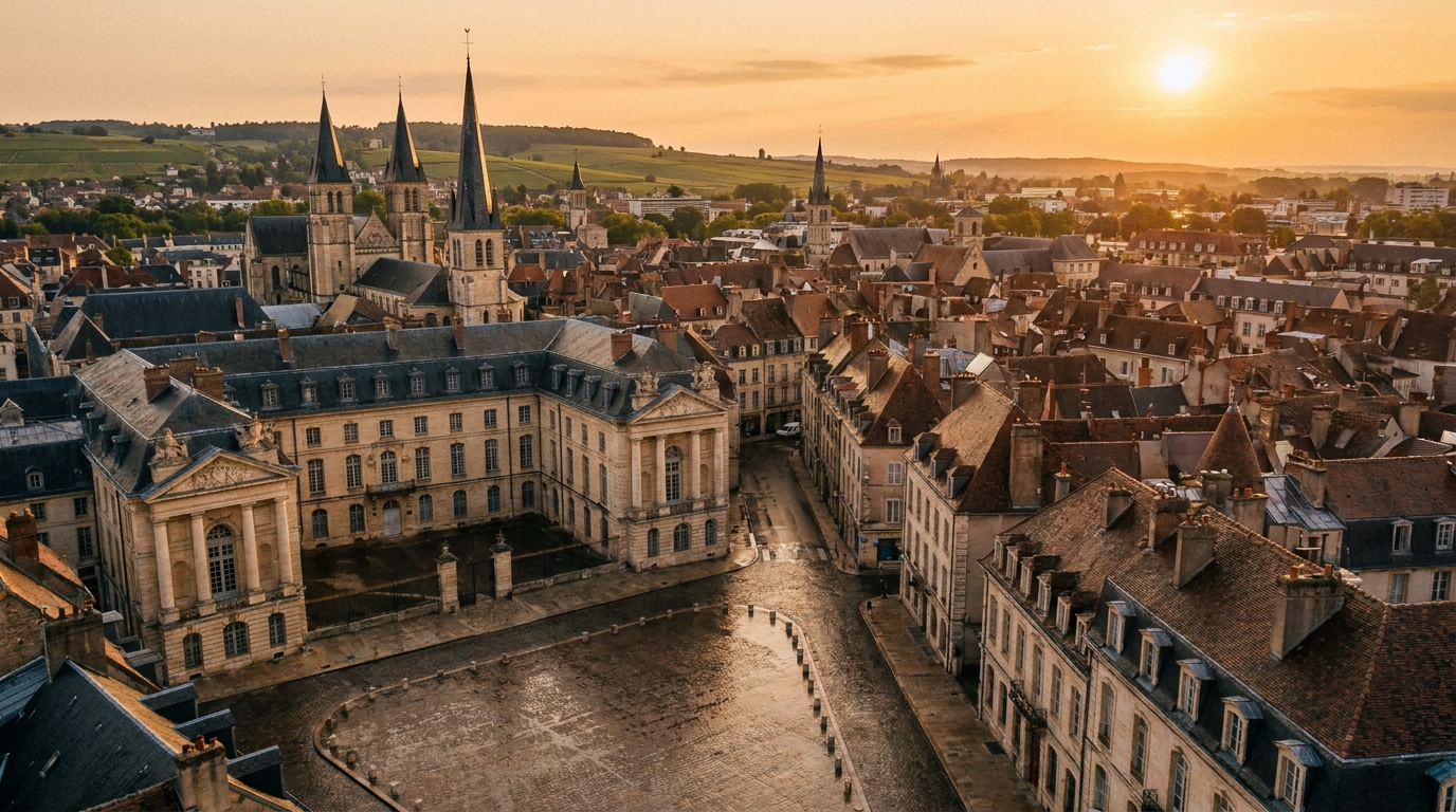 Vue du centre-ville de Dijon