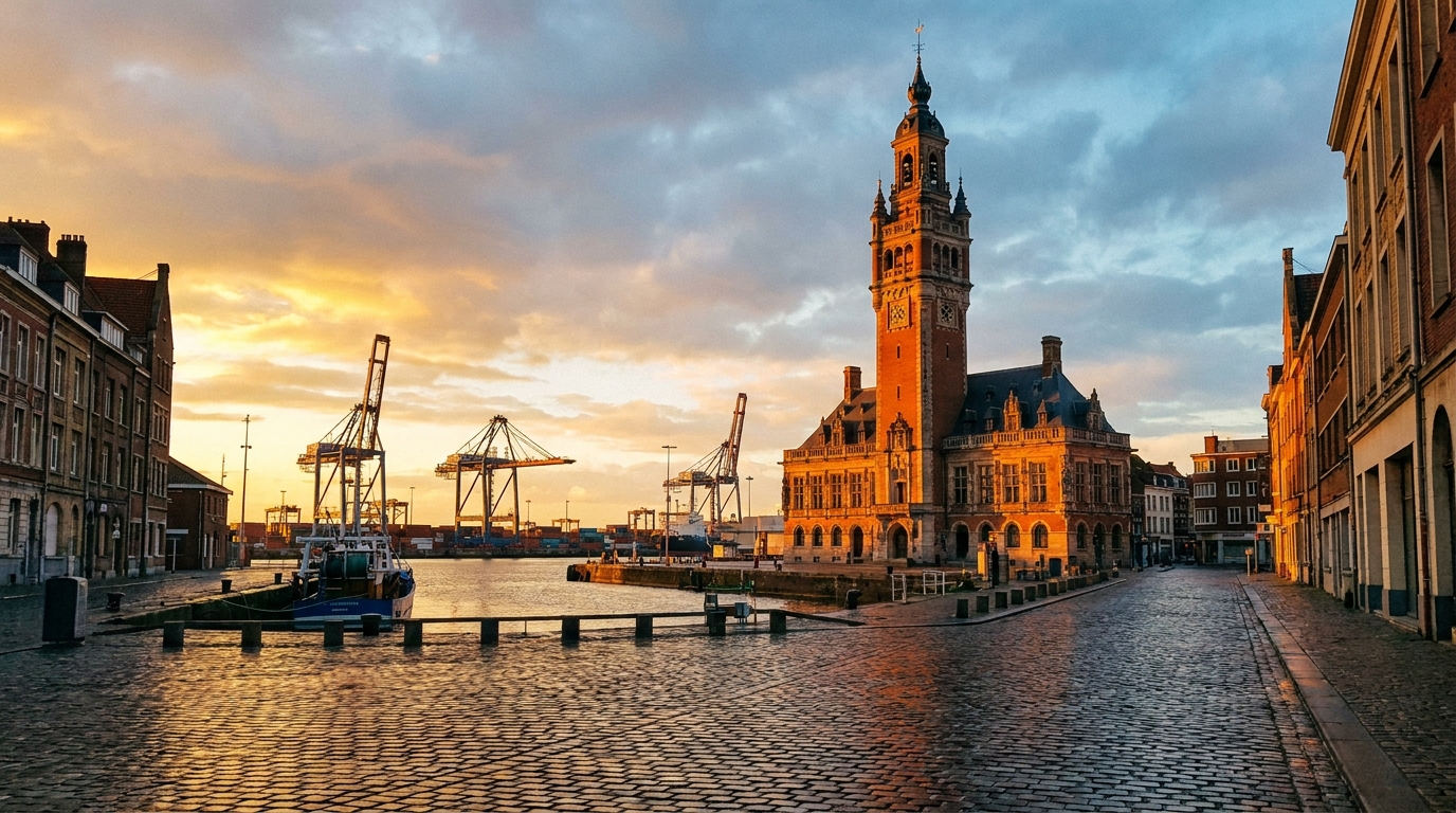 Vue du centre-ville de Dunkerque