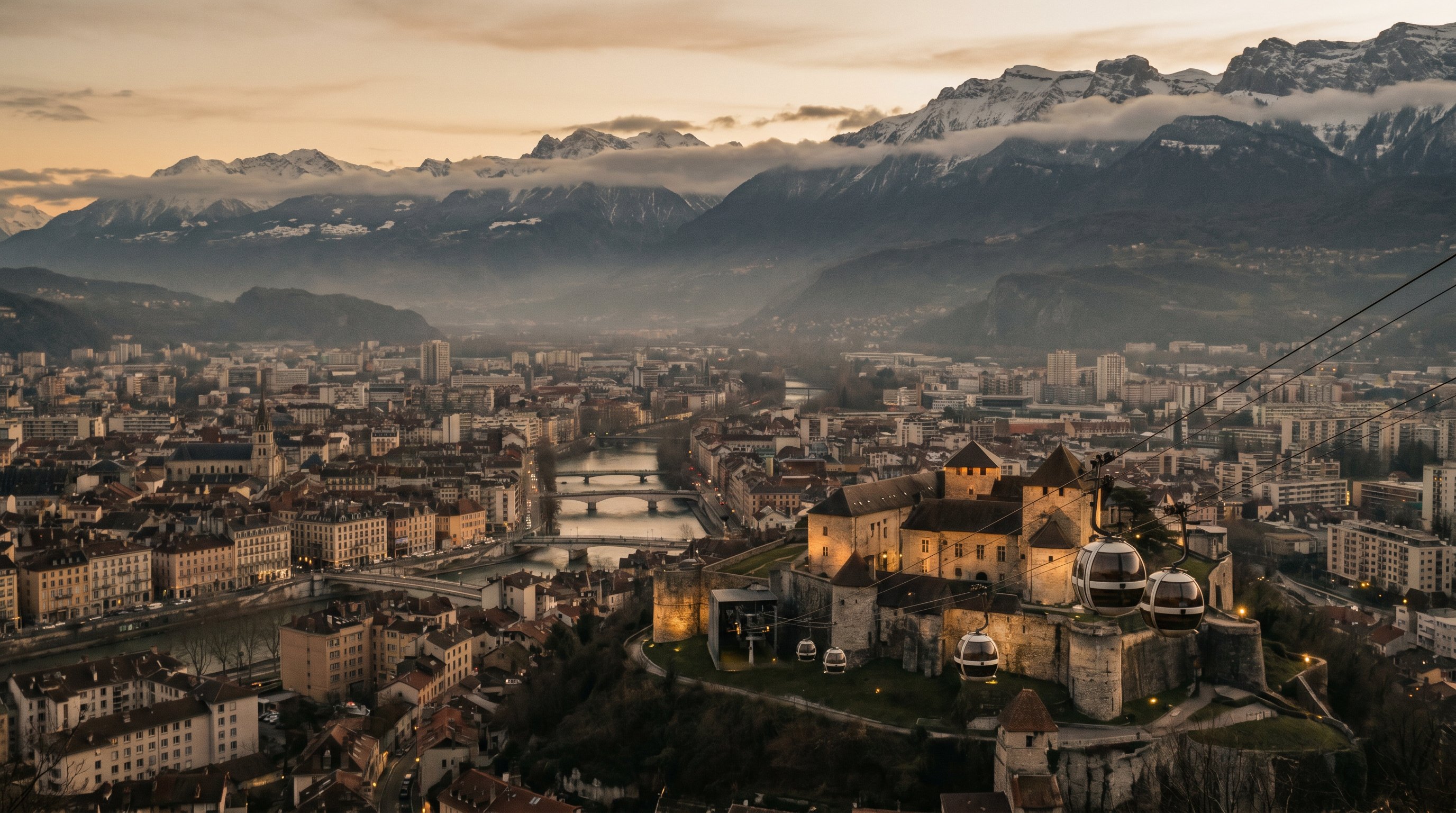 Vue du centre-ville de Grenoble
