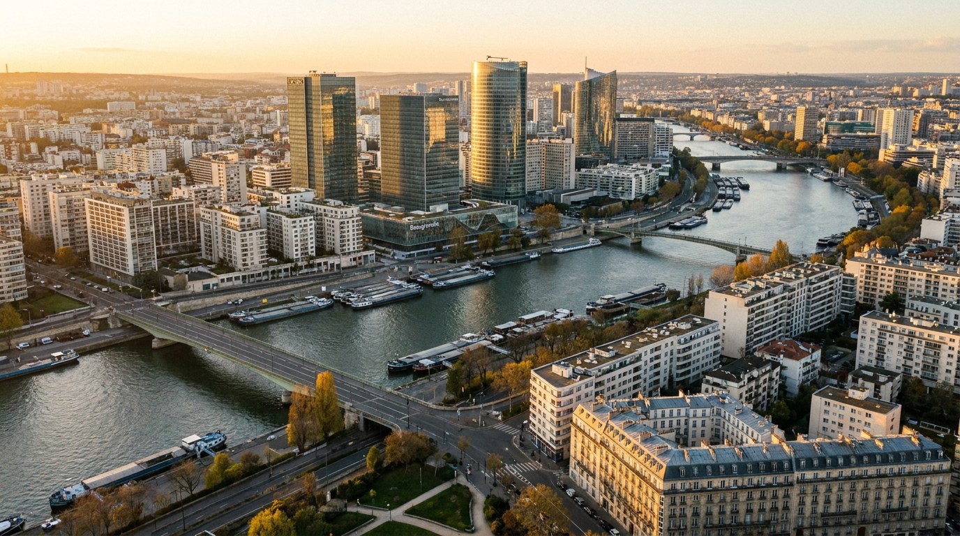 Vue du centre-ville de Issy-les-Moulineaux