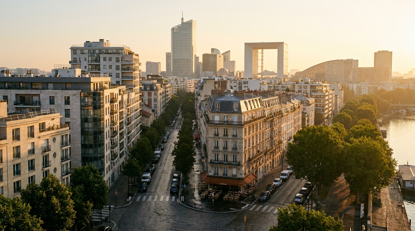 Vue du centre-ville de Levallois-Perret