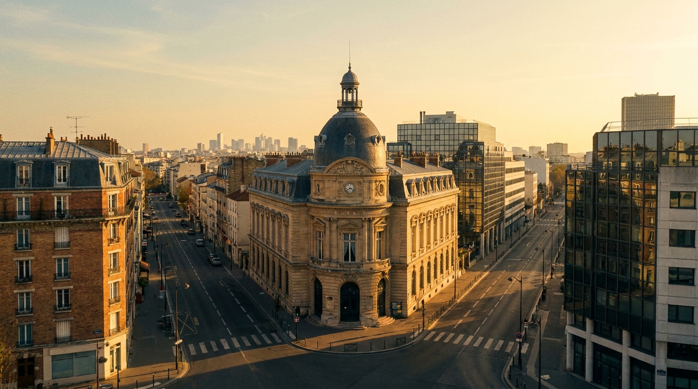 Vue du centre-ville de Montreuil