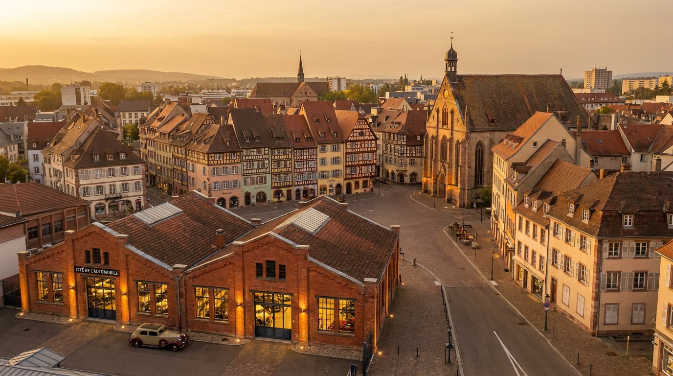 Vue du centre-ville de Mulhouse