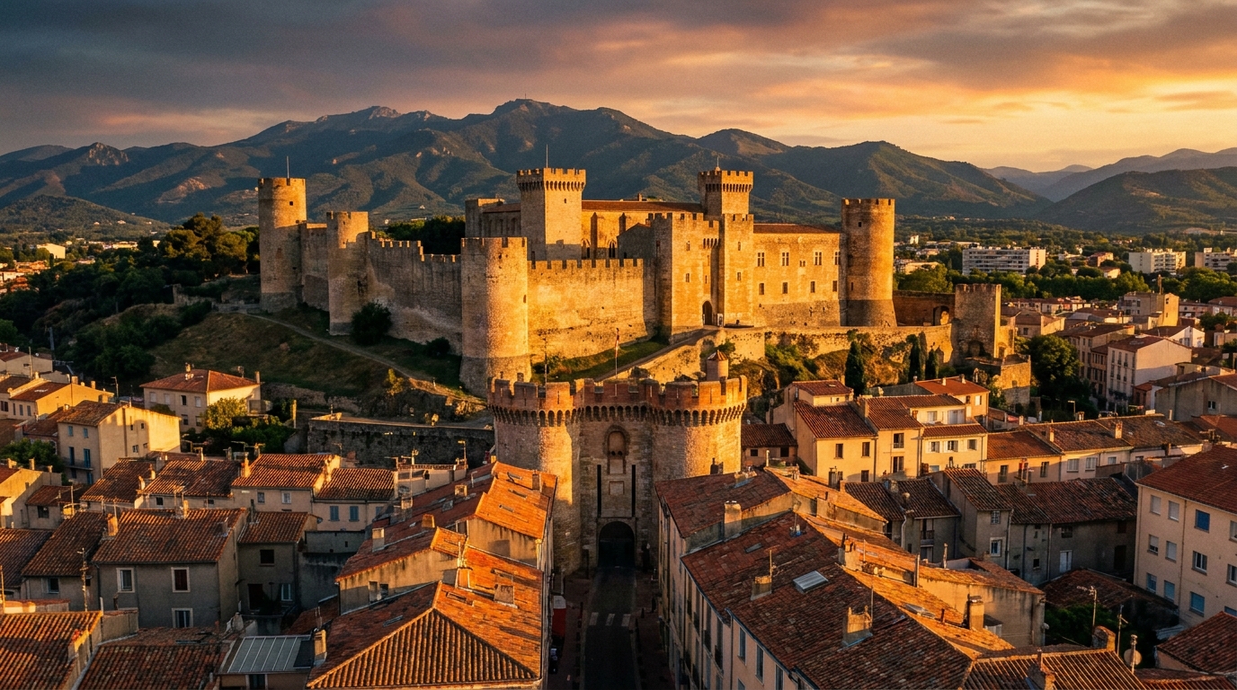 Vue du centre-ville de Perpignan