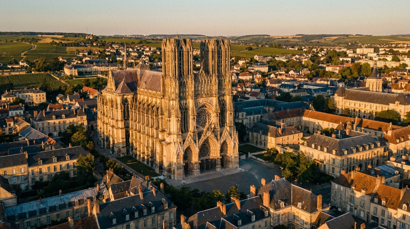 Vue du centre-ville de Reims