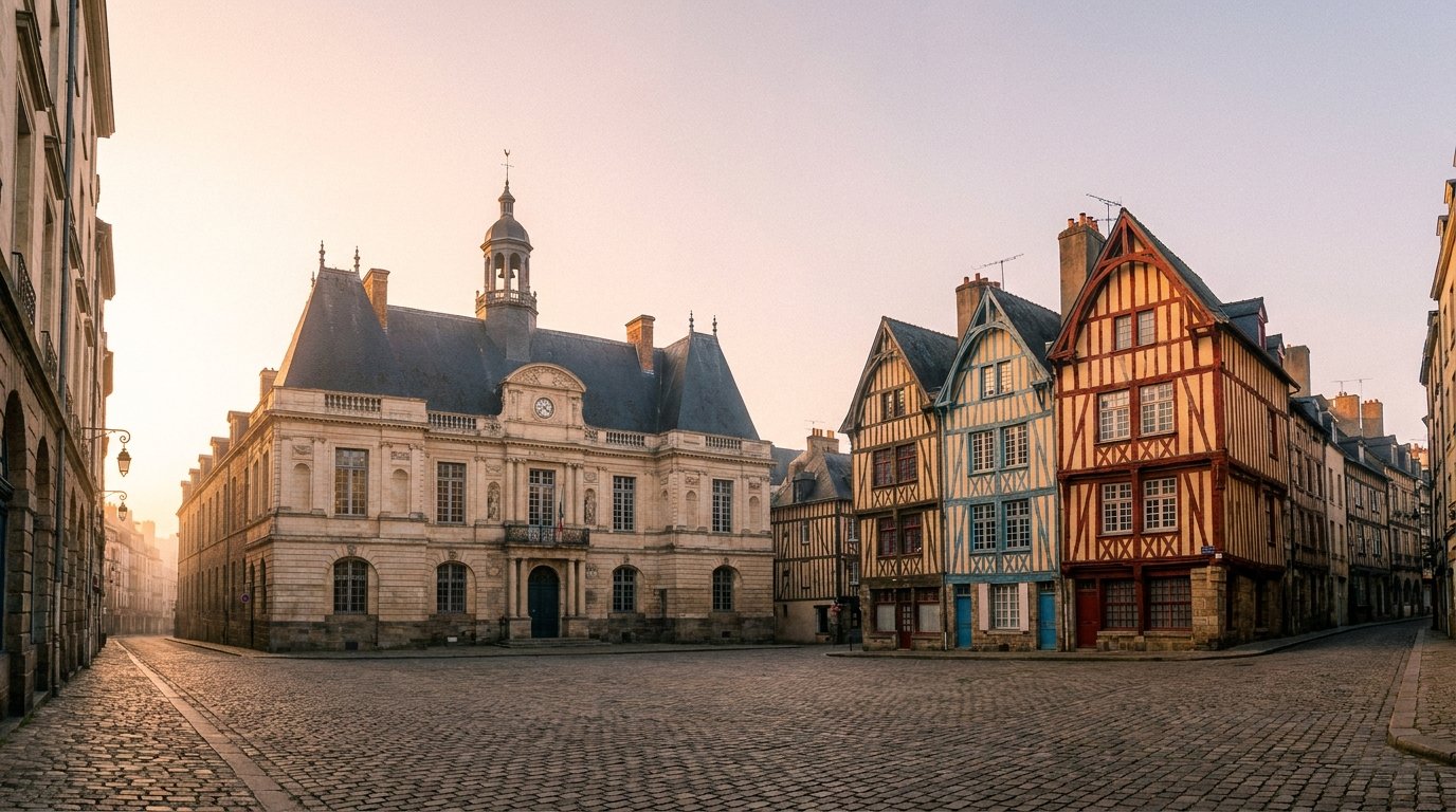 Vue du centre-ville de Rennes