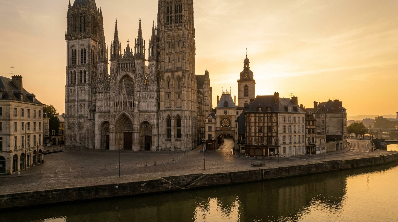 Vue du centre-ville de Rouen