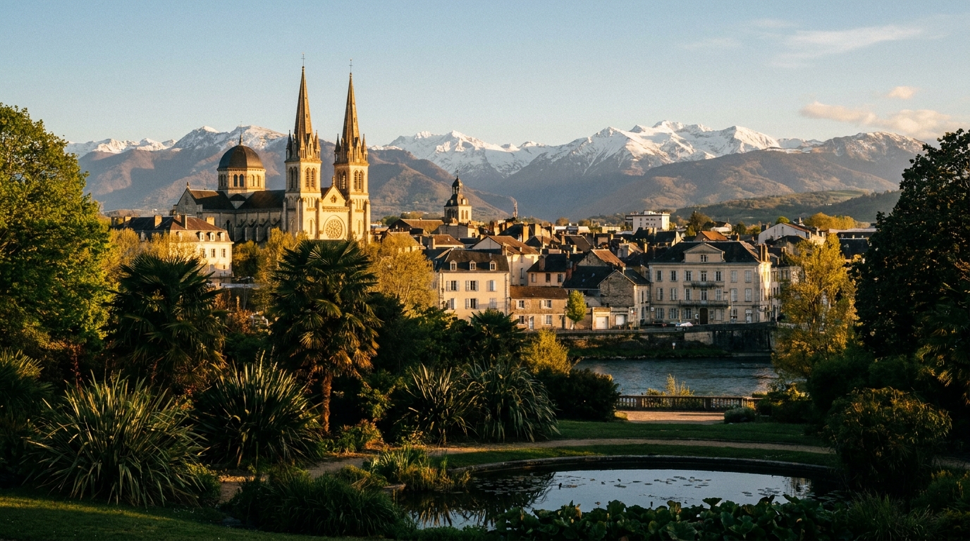 Vue du centre-ville de Tarbes